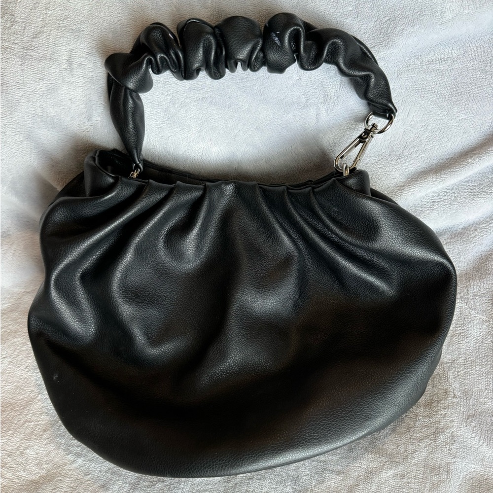 Faux leather trendy shoulder bag